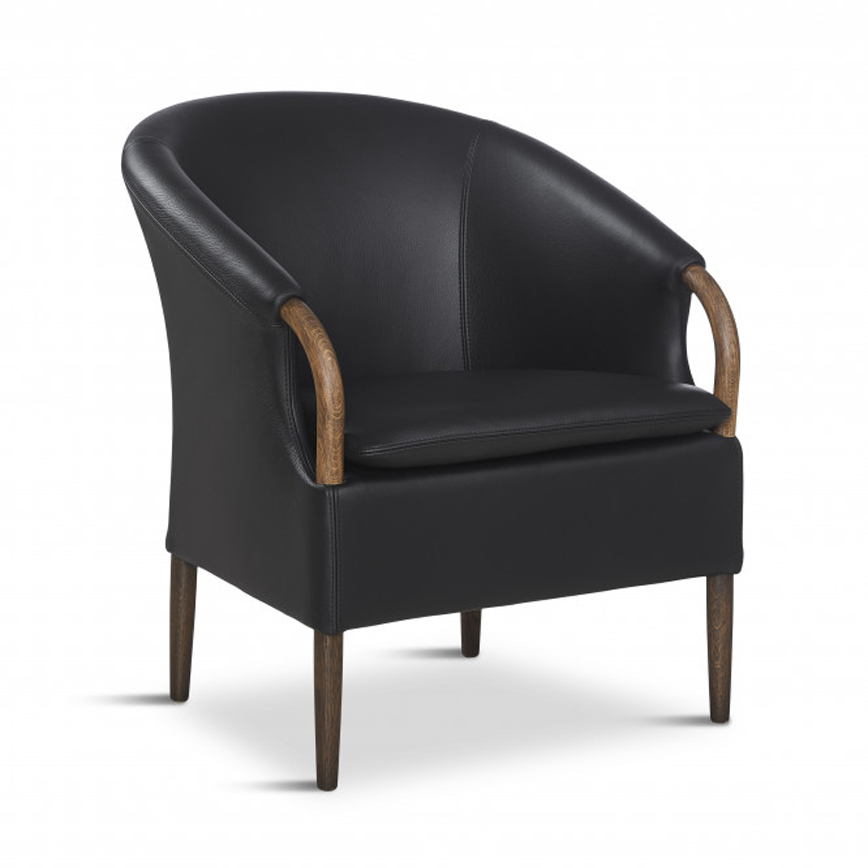 Elegant Sort Læder Opus Stol fra Nielaus – Fantastisk Udsalg!