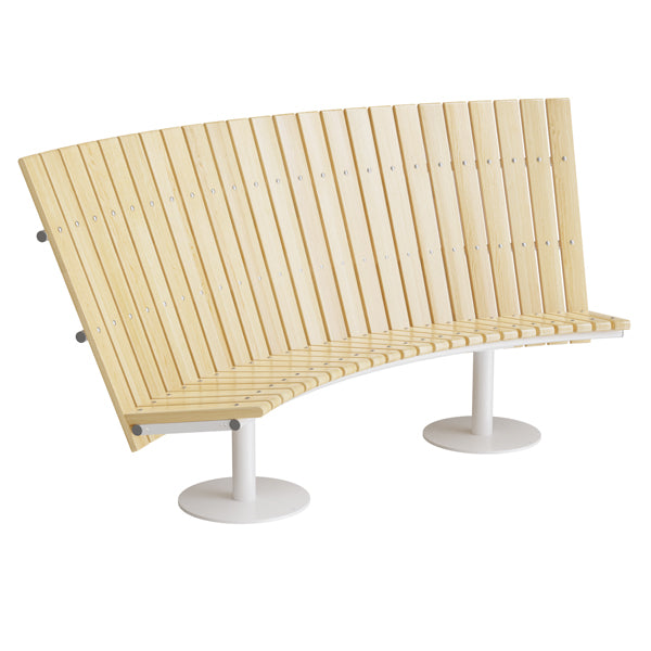 Elegant Hvid Buet Sofa med Stålunderstel – Modern Design