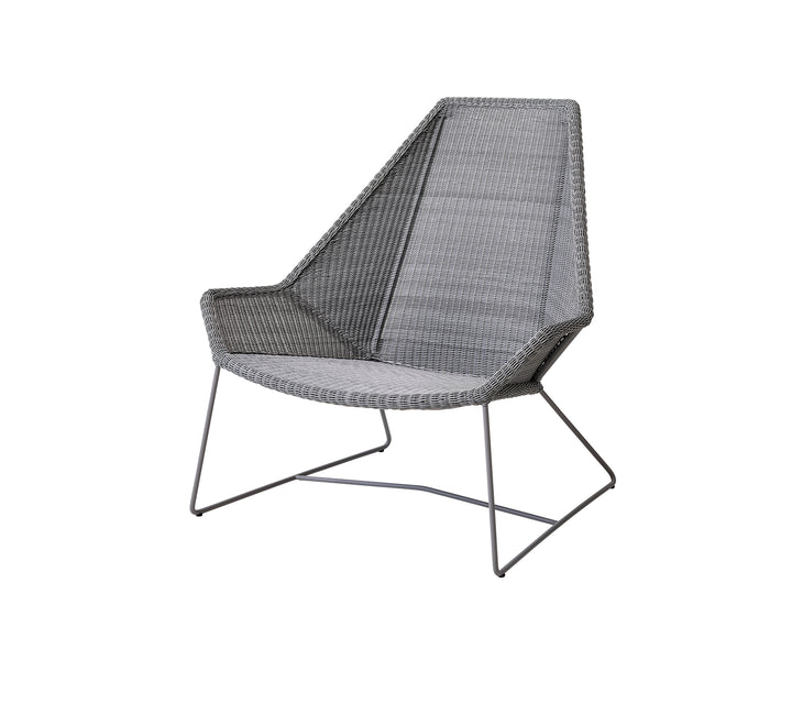 Cane-line Breeze Højrygget Loungestol – Lys Grå Elegance