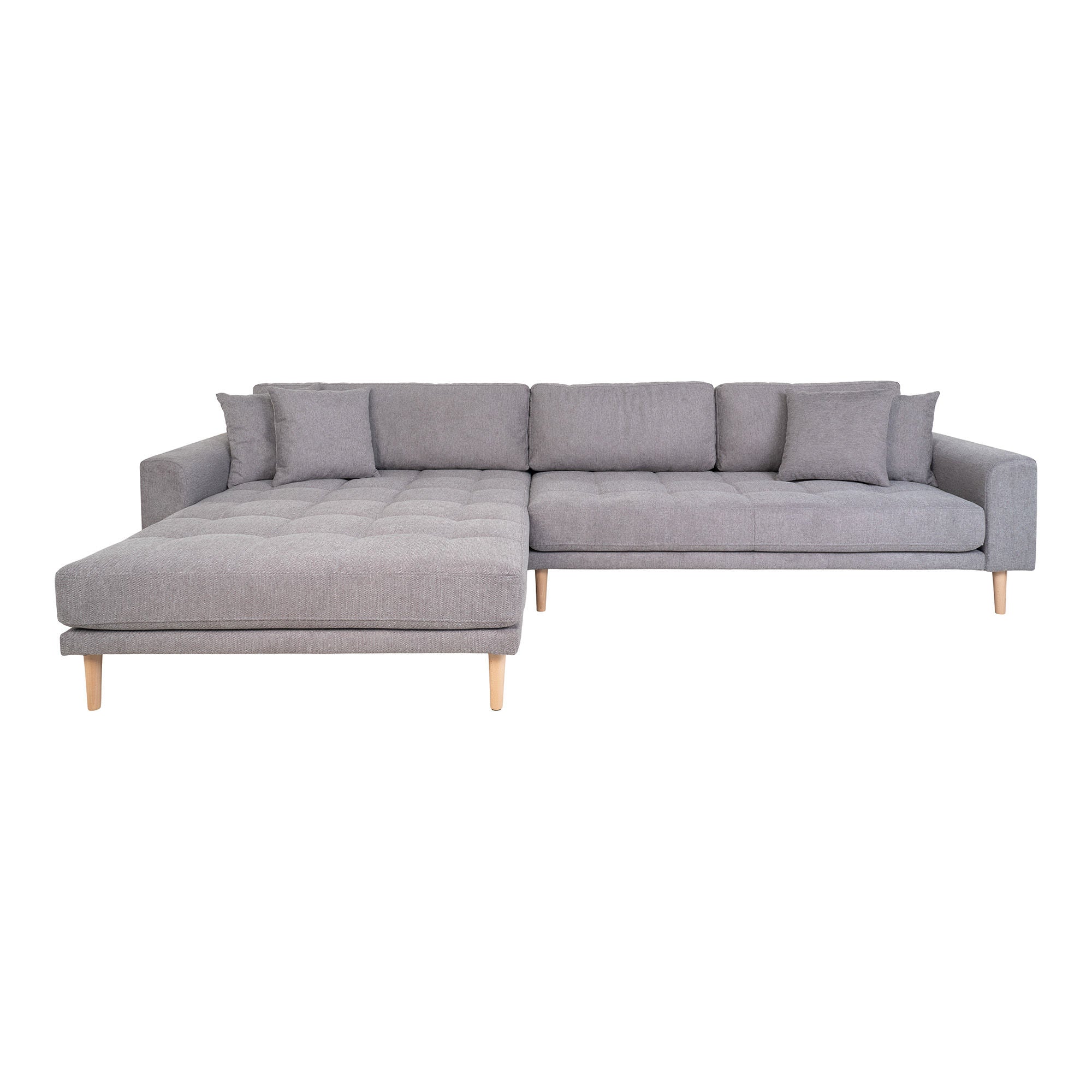 Stilfuld Højrevendt Lysegrå Lounge Sofa fra House Nordic