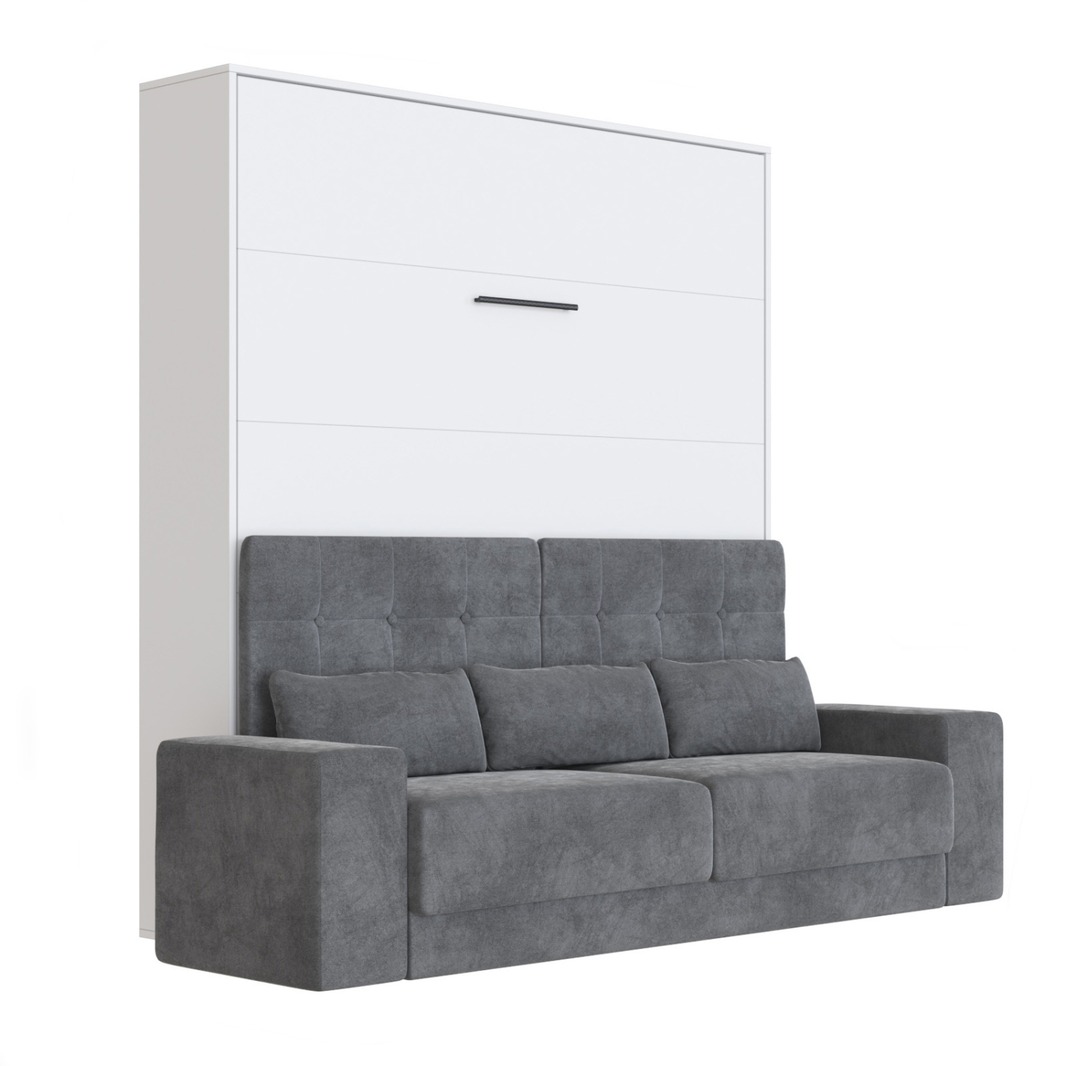 Antracit Sofa til Pladsbesparende Skabsseng – Smart Design