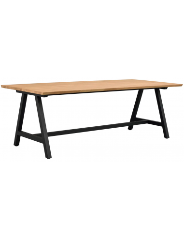 Carradale Spisebord i Metal og Egetræ – Black Friday Tilbud