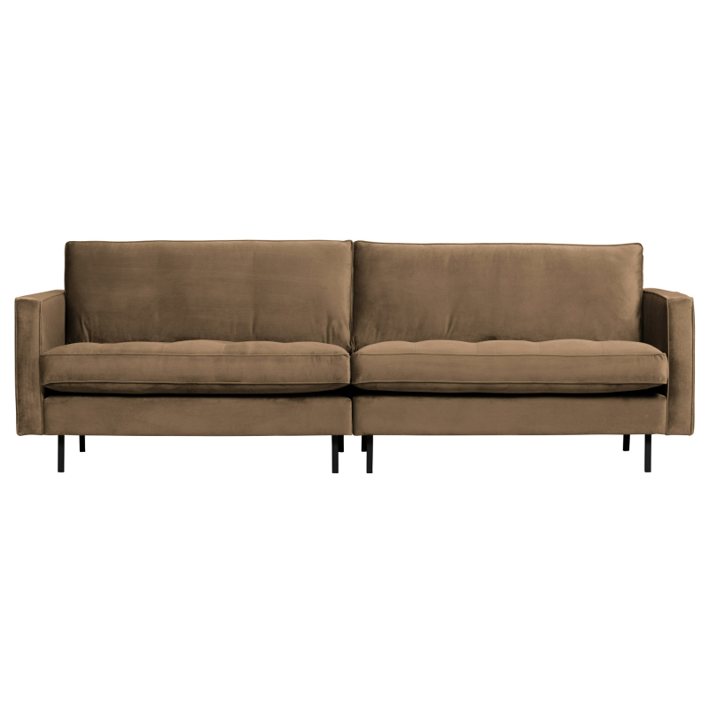 Brun Rodeo Classic Sofa i Taupe Velour - BePureHome Udsalg