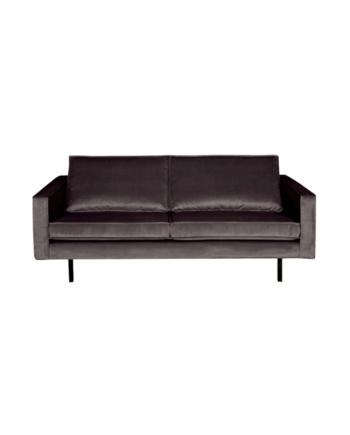 Stilfuld 3-personers Velour Sofa fra BePureHome - Grå Elegance