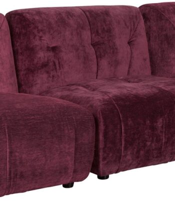 3-Personers Sofa i Aubergine - Dutchbone Giada Retro Stil