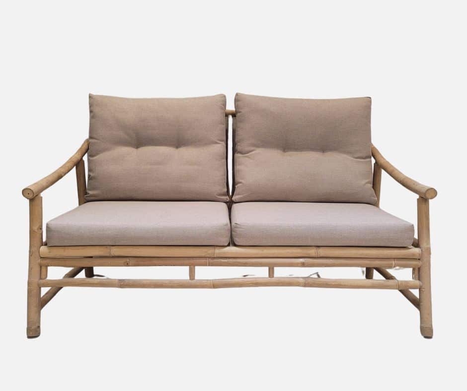Natur Bambus Sofa Lux Med Hynder 180 - Luxliving
