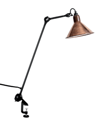 Hvid Lampe Gras 201 Arkitektlampe Sort Kobber Inderskærm - Lampe Gras Luxliving