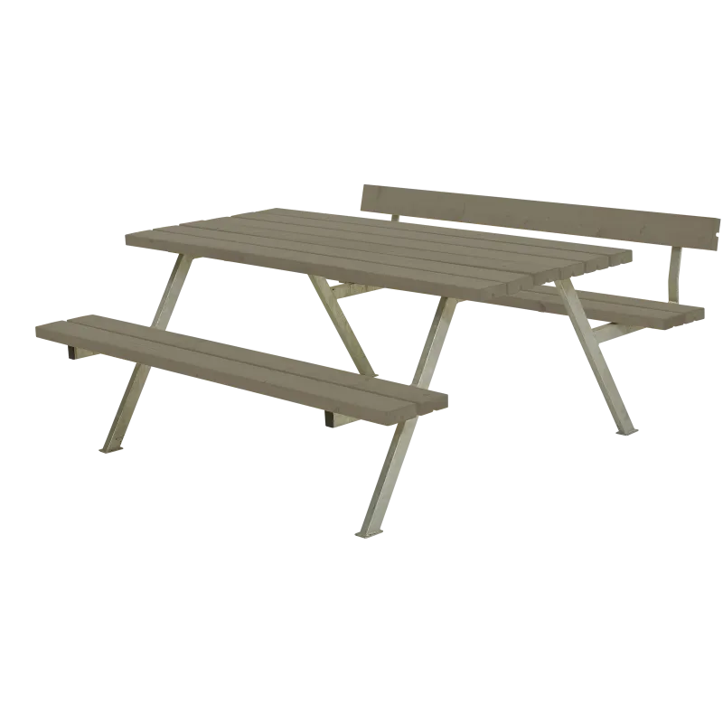 Plus Alpha Bord Bænkesæt Ryglæn 177 Gråbrun - Plus A/s Luxliving - 5703393732347