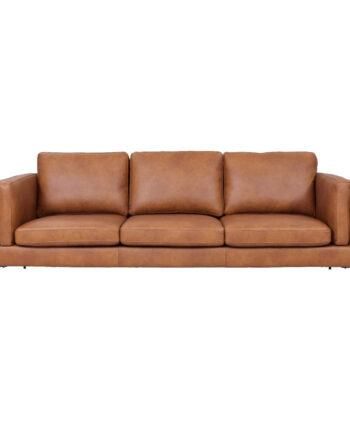 Valencia 3pers Sofa Cognac Læder 340454 - Furnhouse Luxliving