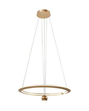 45w Led Pendel Lampe 620x1200mm Justerbar 3000k Børstet Guld Kulør : Varm - V-tac Luxliving  - 3800170219625