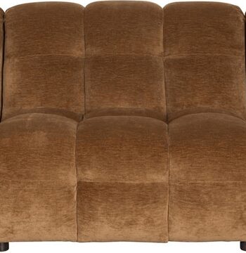 Valnød Personers Sofa Dutchbone Hackman Polyester Retro Design Firkantede Paneler H84 B364 L102 - Dutchbone Luxliving  - 8718548100411