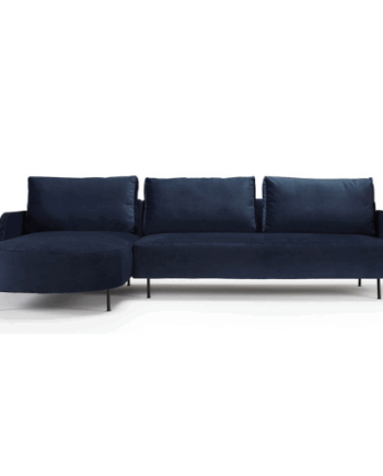 Vinterhavn Sofa Pers Sofa Blå Velour - Nordly Luxliving