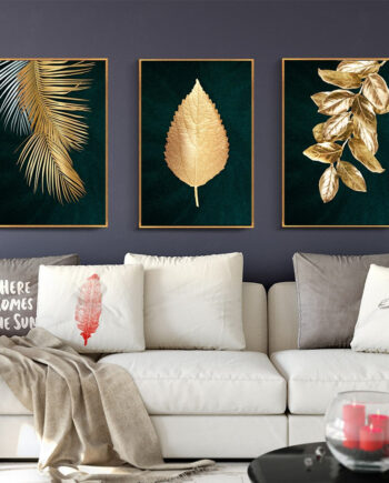 Golden Leaf Plakat Sæt Stk - Just Karikatur Luxliving