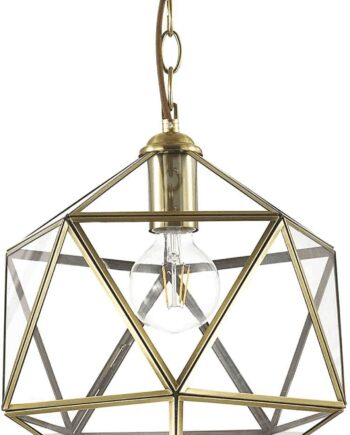 Brændt/Messing Ideal Lux Deca Pendel Lampe Antik Messing Transparent Glas Ø28 Justerbar 150 - Ideal Lux Luxliving  - 8021696168852