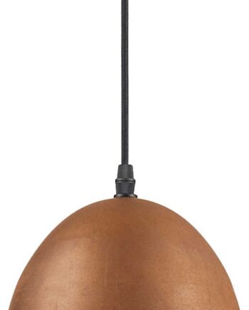 Corten Pendel Lampe Ideal Lux Folk Metal Ø180 Justerbar Højde - Ideal Lux Luxliving  - 8021696174204