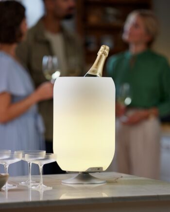 Atmos Led Lampe Højtaler & Drinks Køler Messing - Kooduu Luxliving  - 8720618824325