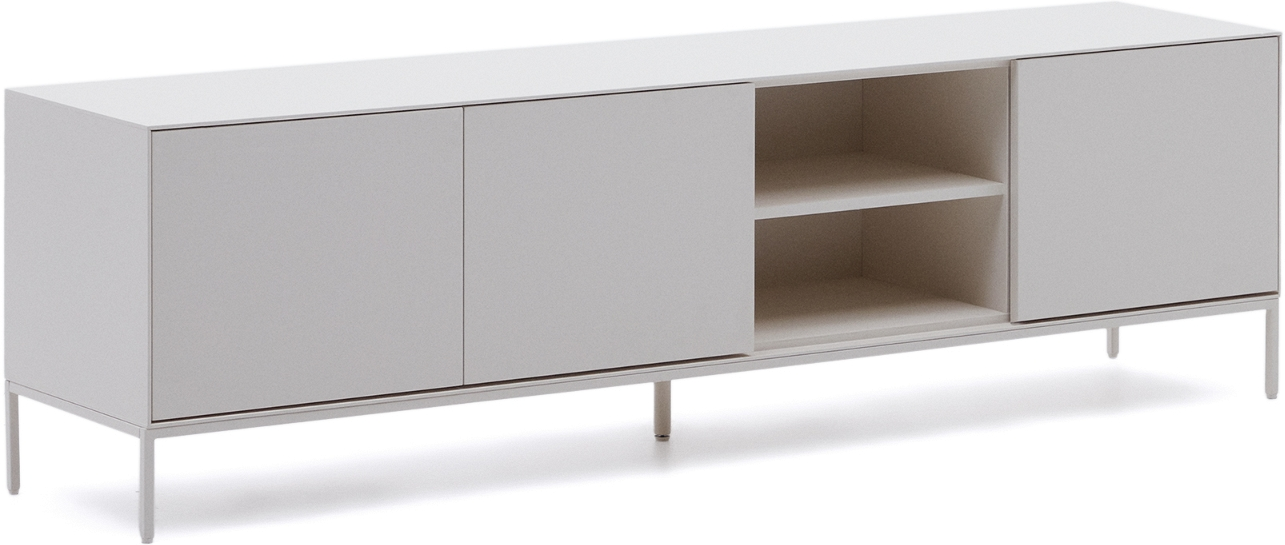 Hvid Bord Kave Home Vedrana Moderne Nordisk Mediebord Mdf & Stål - Kave Home Luxliving - 8433840878461