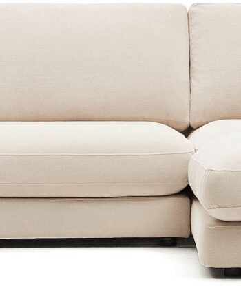 Beige Chaiselong Sofa Kave Home Gala Højrevendt 300x193 Chenille Polstring Aftagelige Betræk - Kave Home Luxliving  - 8433840828206