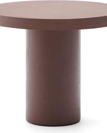 Bordeaux Rundt Udendørs Spisebord Kave Home Aiguablava Cementfiber Ø90 - Kave Home Luxliving  - 8433840976372