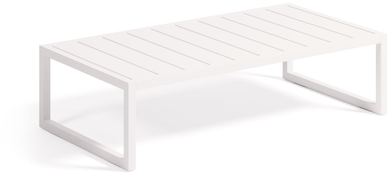 Hvid Udendørs Sofabord Kave Home Comova Moderne Nordisk T Pulverlakeret Aluminium 114x60 - Kave Home Luxliving - 8433840784991