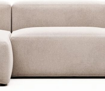 Beige Chaiselong Sofa Kave Home Blok Venstrevendt L330 B174 Designersofa - Kave Home Luxliving  - 8433840592893