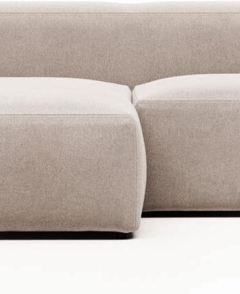 Beige Kave Home Blok Chaiselong Sofa Venstrevendt Pletbestandigt Stof 240x174x69 - Kave Home Luxliving  - 8433840593012