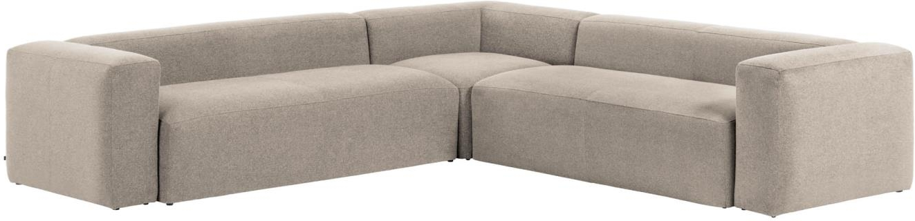 Beige Hjørnesofa Kave Home Blok Serien Formet Sofa Pletafvisende Stof 320x320 Moderne Nordisk Design Til Personer - Kave Home Luxliving - 8433840619910