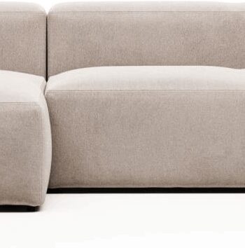 Beige Chaiselong Sofa Kave Home Blok Venstrevendt Polstret Stof Moderne Nordisk - Kave Home Luxliving  - 8433840663364