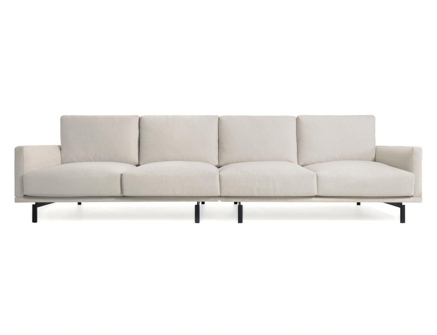 Beige Personers Sofa Kave Home Galene Moderne Nordisk Polstret Stof Sorte Metalben Genanvendt Pet Miljøvenlig - Kave Home Luxliving - 8433840729190