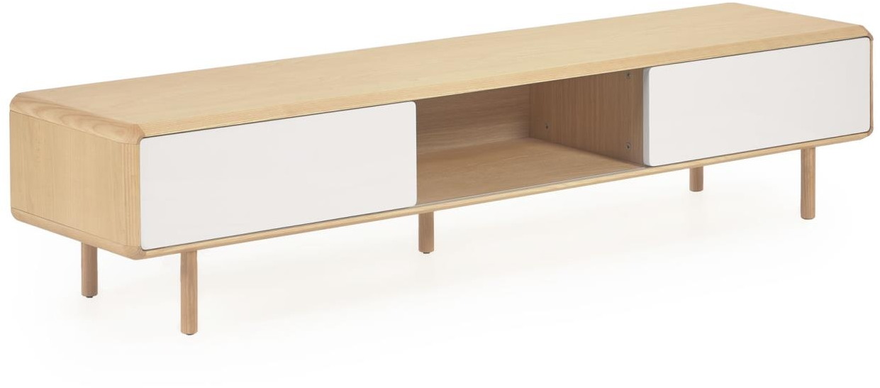 Natur/Grå Bord Kave Home Anielle Askefinr & Asketræ Natur Grå H41 B42 L180 - Kave Home Luxliving - 8433840706672