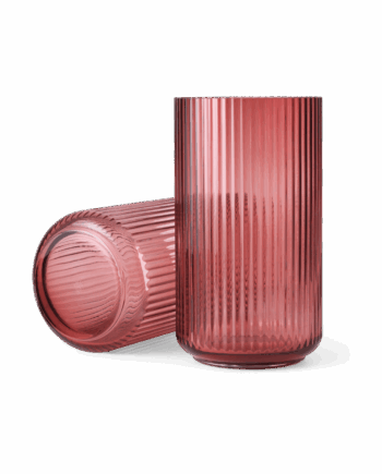 Lyngby Porcelæn Lyngby Vase H31 Burgundy Mundblæst Glas - Luxliving  - 5711507010700