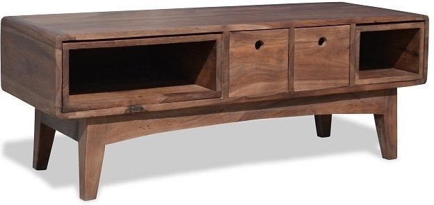 Sort Bord Obuzi Stuka Møbel Massivt Rosentræ Med Jernstel 110x40x45 - Obuzi Luxliving