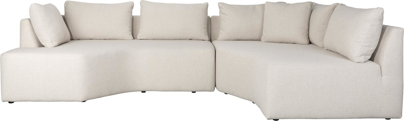 Sand Sofa Zuiver Prosper Højrevendt Lysgrå Polyester 355x124x79 - Zuiver Luxliving - 8718548088887
