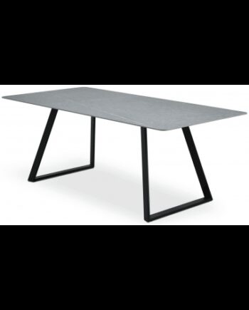 Arctica Spisebord Metal Keramik 200 100 Sort Marmoriseret Grå - Luxliving