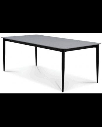 Arctica Spisebord Metal Keramik 220 100 Sort Marmoriseret Grå - Luxliving