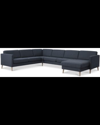 Askset Sofa Polyester B348 D269 Natur Navy - Luxliving