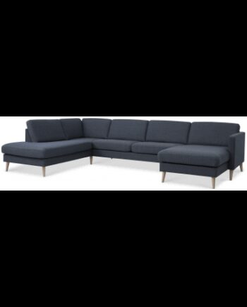Askset Venstrevendt Sofa Polyester B336 D219 Natur Navy - Luxliving