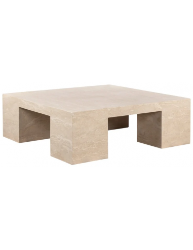 Biltmore Sofabord Jern Travertin 110 110 Beige - Luxliving