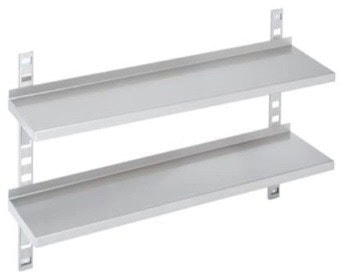 Bord Rustfri Stål 0mm Til Montering Væg Produceret Tyskland Dybde 400mm 1400 400 100 - Gastroudstyr Luxliving