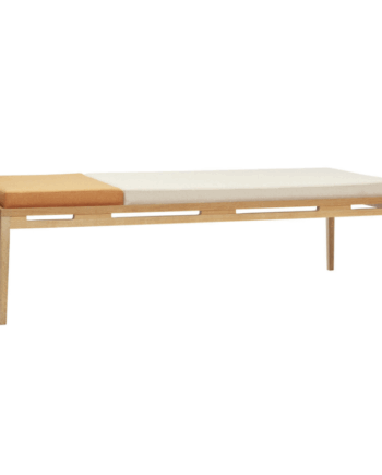 Beige/Orange Amber Daybed Beige Orange Egetræ Stof - Luxliving  - 5712772108017