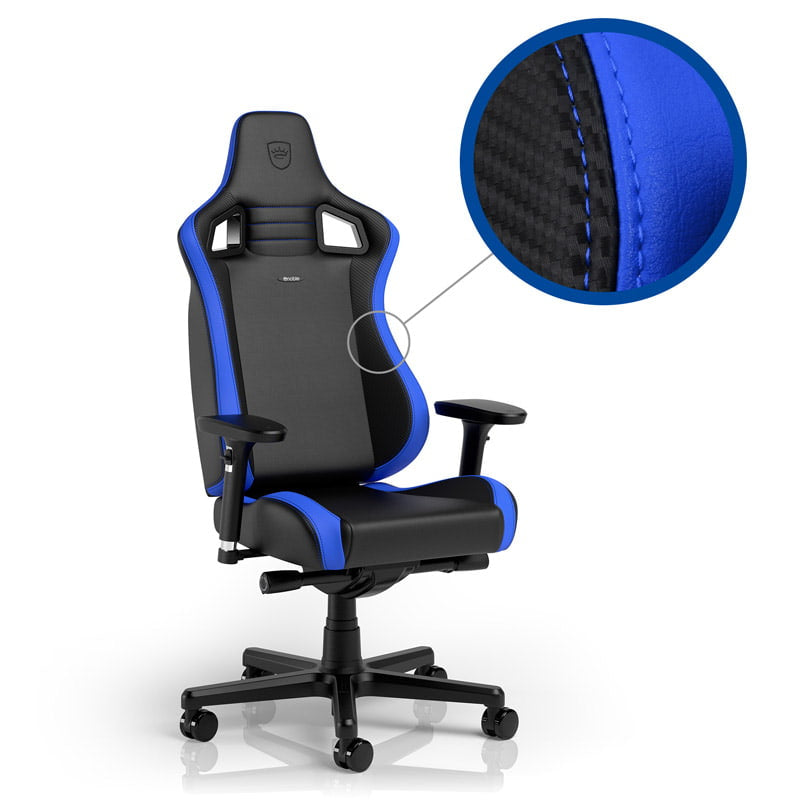 Sort Noblechairs Epic Compact Black Carbon Blue - Noblechairs Luxliving - 4251442505240
