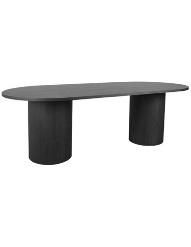 Sort Olivia Ovalt Spisebord Egetræsfinr 240 120 - Label51 Luxliving