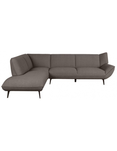 Pesaro Venstrevendt Chaiselong Sofa Metal Boucl 274 203 Sort Brun - Label51 Luxliving