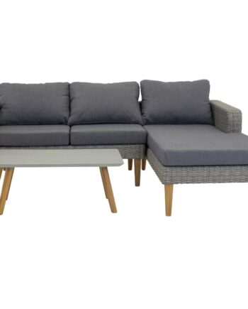 Vodice Sofa Med Bord Akacietræ Polyrattan Til Haven - Venture Design Luxliving