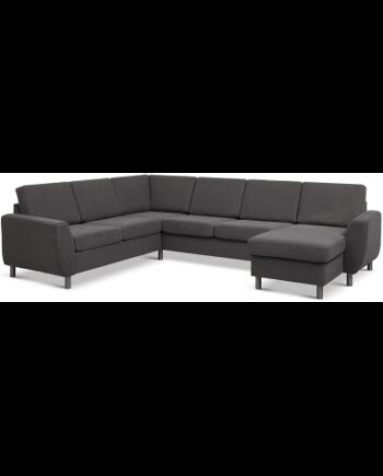 Wendy Sofa Polyester B295 D230 Børstet Alugrå Antracit - Luxliving