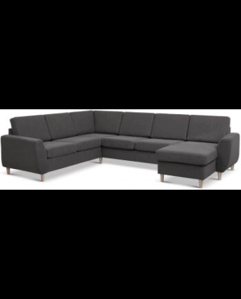 Wendy Sofa Polyester B295 D230 Natur Antracit - Luxliving