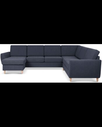 Wendy Sofa Polyester B295 D230 Natur Dyb Blå - Luxliving