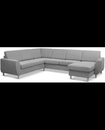 Wendy Sofa Polyester B295 D230 Natur Grå - Luxliving