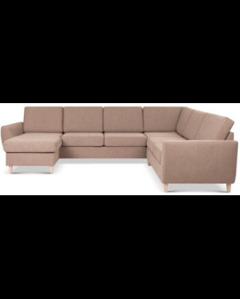 Wendy Sofa Polyester B295 D230 Natur Lysebrun - Luxliving