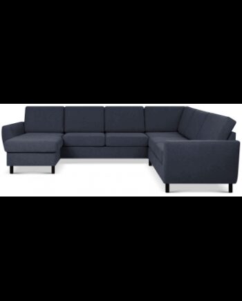 Wendy Sofa Polyester B295 D230 Sort Dyb Blå - Luxliving